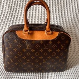 Louis Vuitton Brown Monogram Satchel with Iconic Design